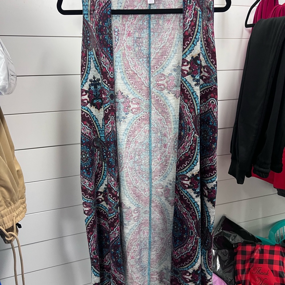 LuLaRoe Multicolor Paisley Joy Vest